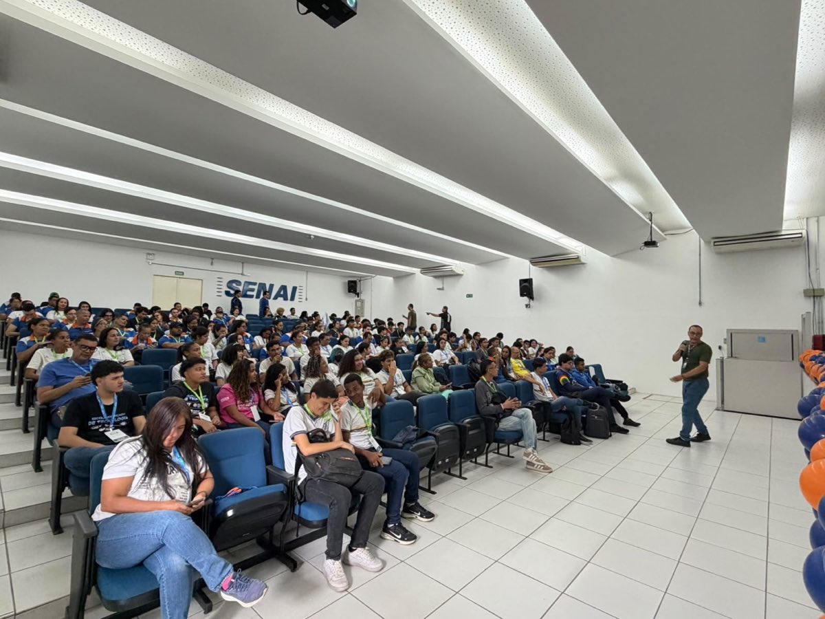 Auditório do SENAI Areias durante a turma da tarde em Recife